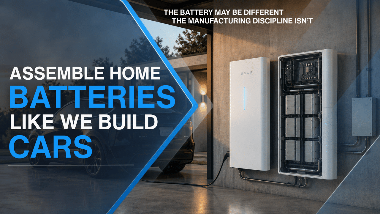 Build Home Batteries the same as car manufacturers